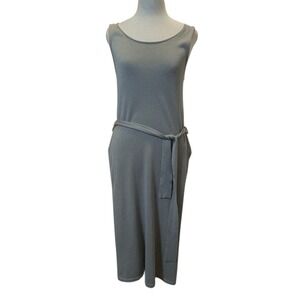 Peruvian Connection Knit Midi Tunic Dress XS Sage Green Sleeveless Pima